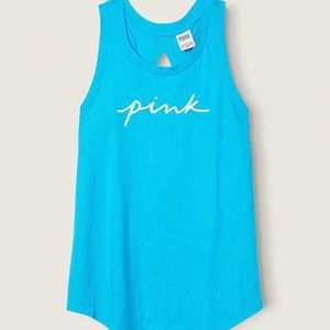 Victoria’s Secret PINK EVERYDAY TANK Neon Scuba Script Logo Small NWT